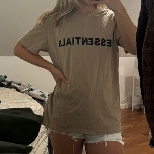 Essentials Tan Logo Tee